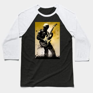 Swat Officer Shredding On The Electric Guitar Baseball T-Shirt